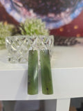 Kohatu Carving - NZ Pounamu Earrings