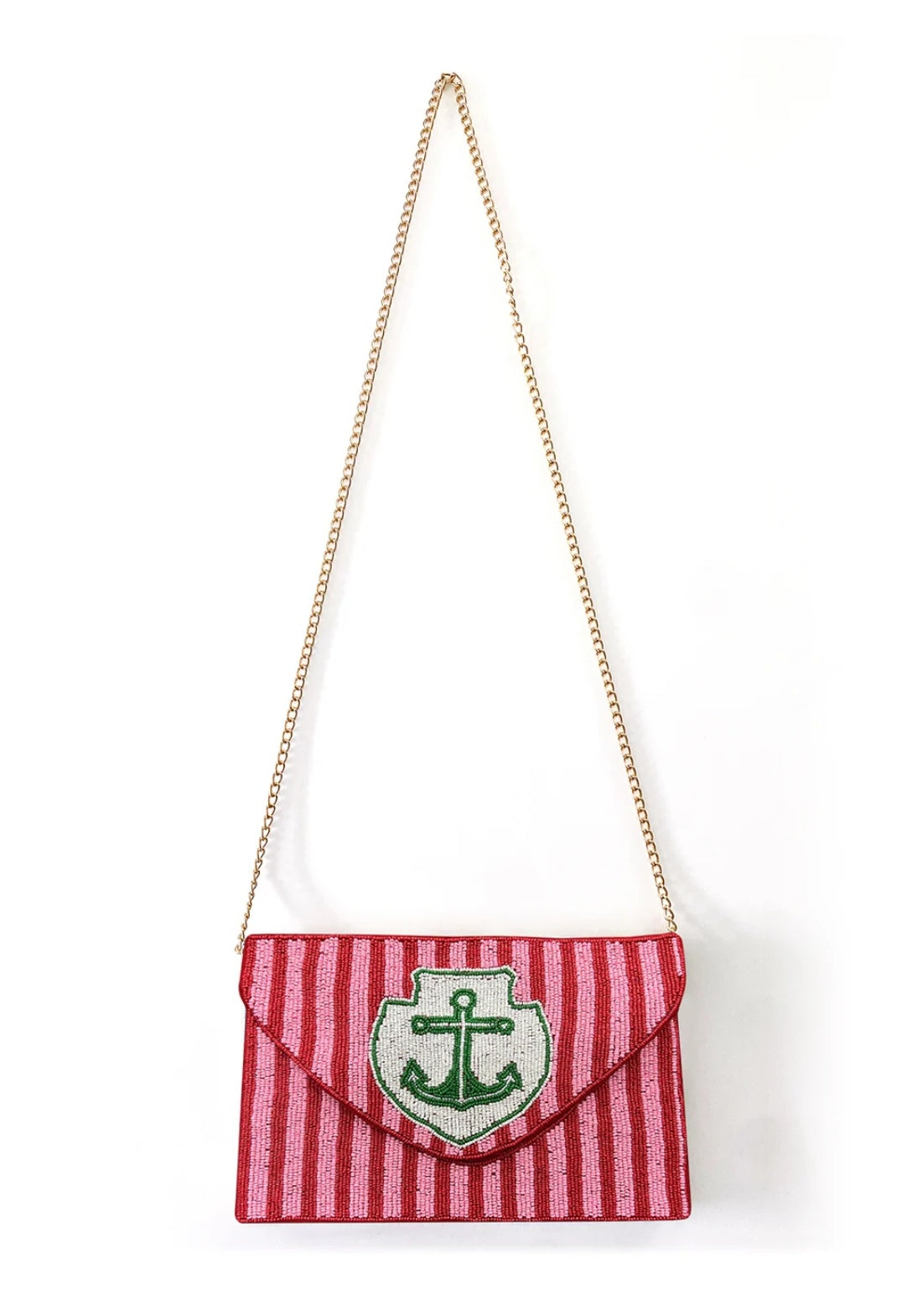 Dark Hampton Beaded Bag - Love Anchor