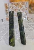 Kohatu Carving - NZ Pounamu Earrings