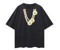 Daisy Chain Tee - Relaxed to Oversized - Black Size M