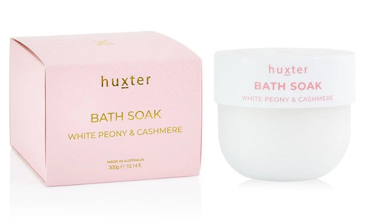 Huxter Bath Soak 300g Boxed - White Peony & Cashmere