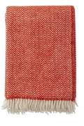 Klippan Lambswool Throw - Chevron - Ruby Red