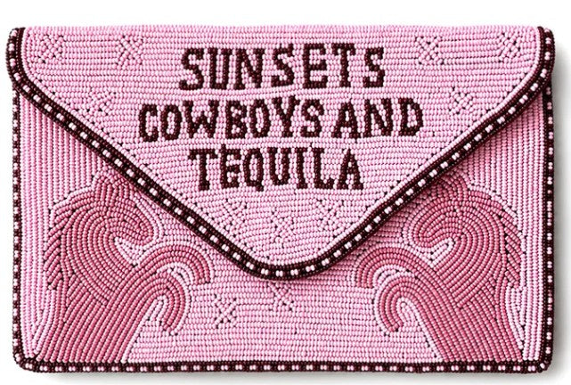 Dark Hampton Beaded Bag - The Pink Pony