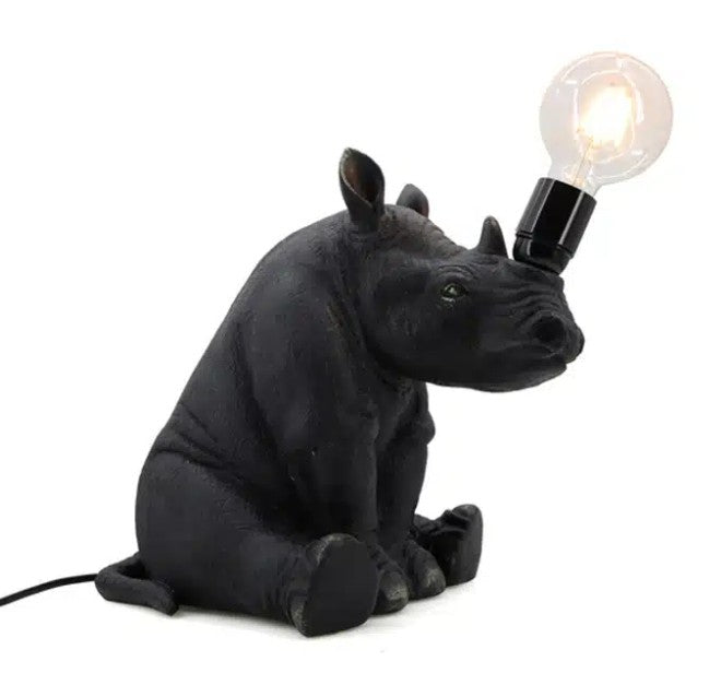 Rhino Lamp - Black
