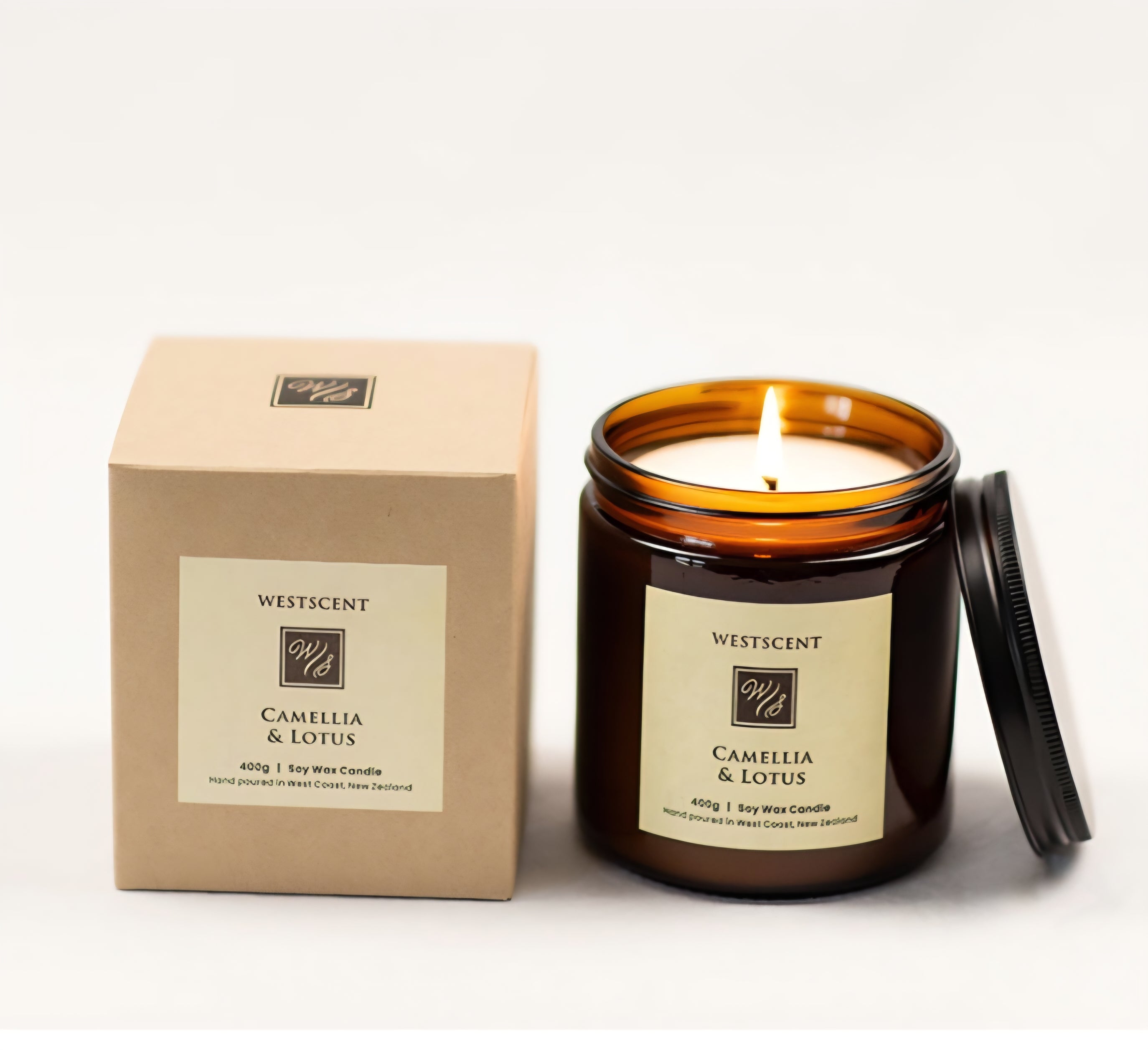 WestScent Soy Candle 220g - Camelia & Lotus