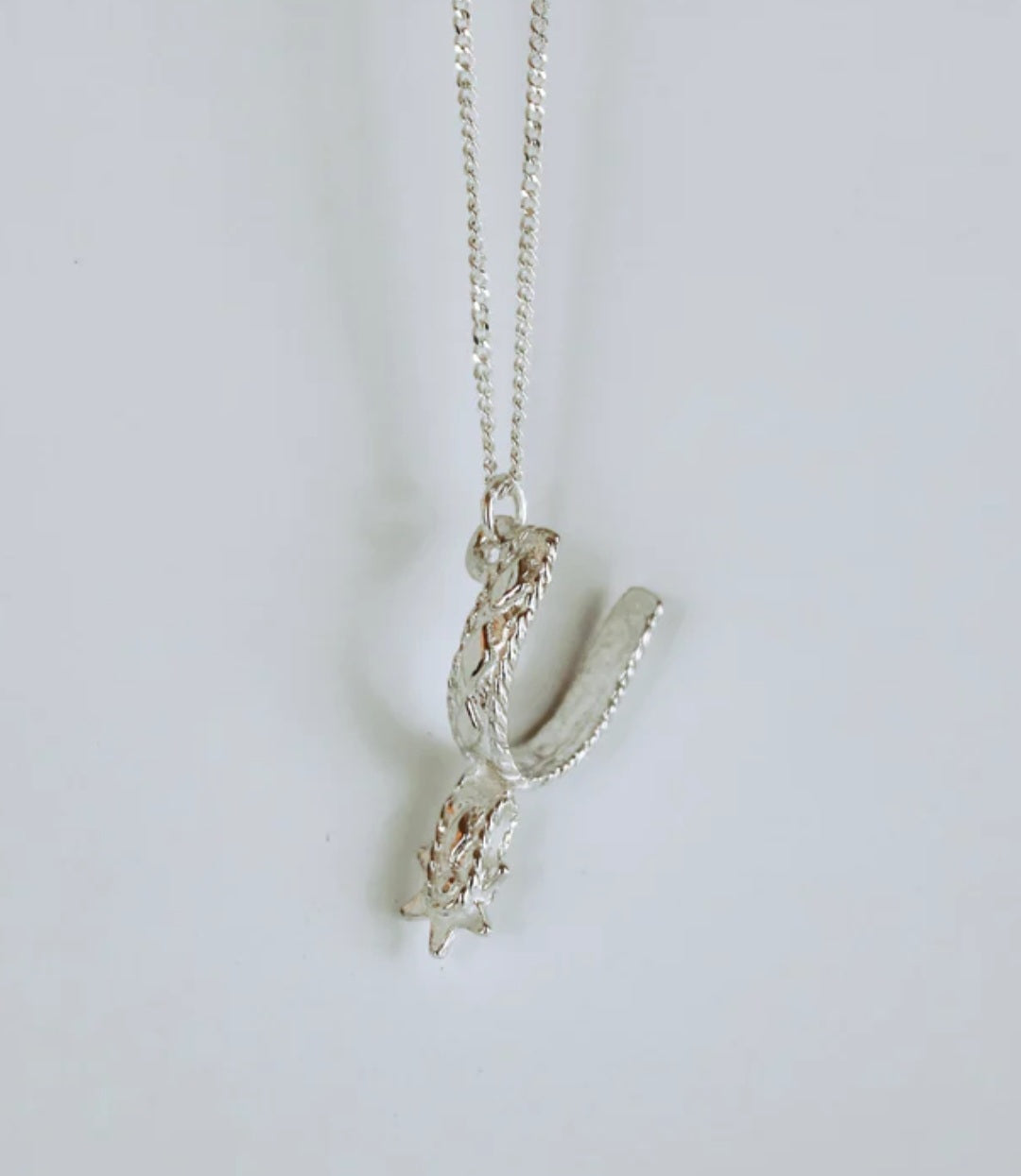 Western Edge Silver Spur Necklace