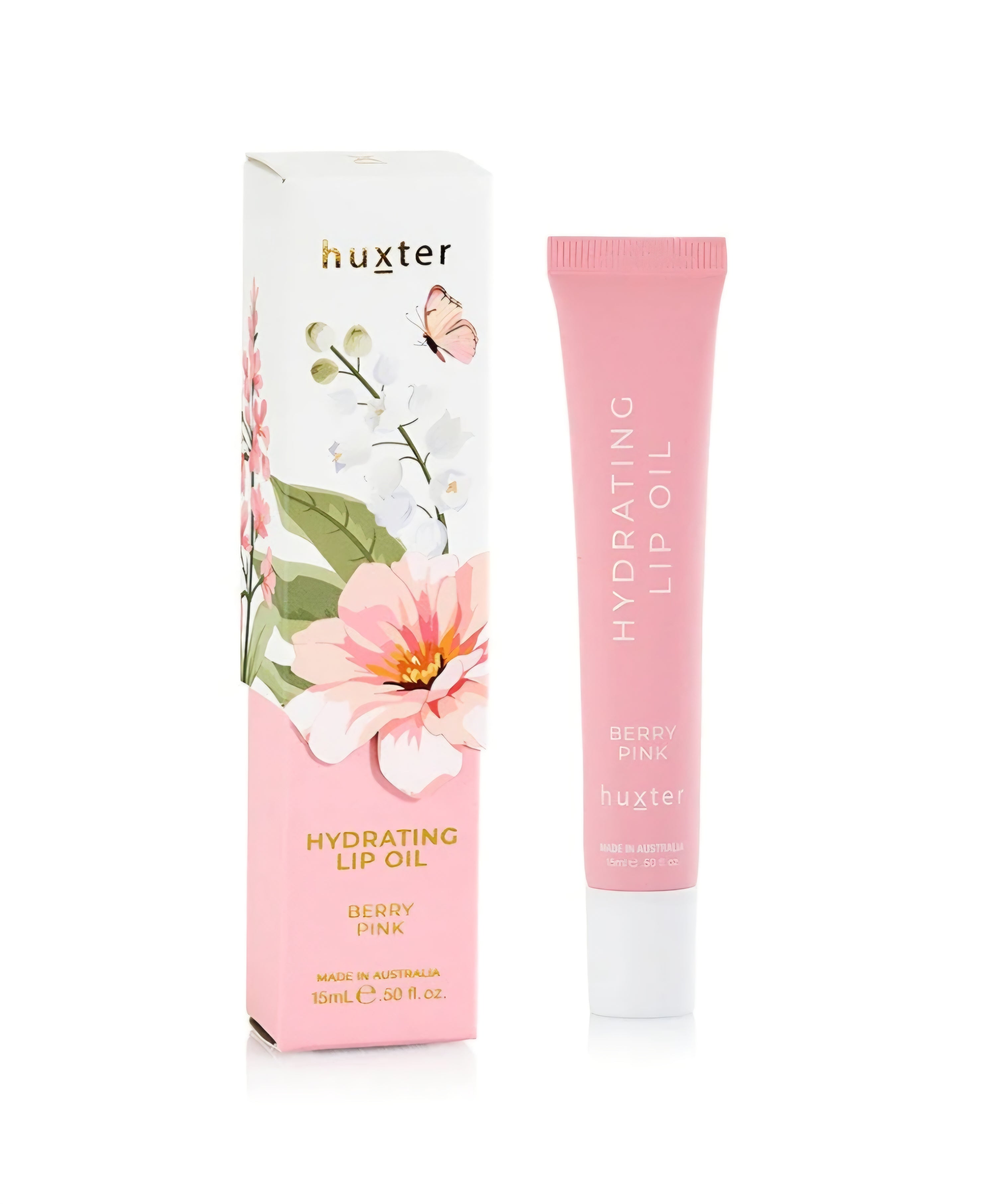Huxter Hydrating Lip Oil - Boxed Berry Pink
