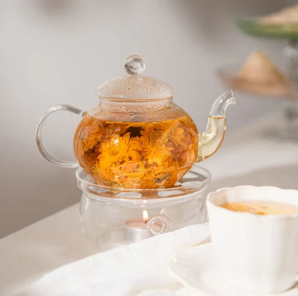 Better Tea Co -Glass Teapot warmer only