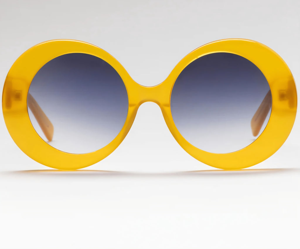 Happy to Sit on Your Face Sunglasses - Molecule Butterscotch