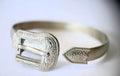 Western Edge - Buckle Cuff in White Bronze