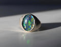 Western Edge - Sterling Silver/Opal Ring