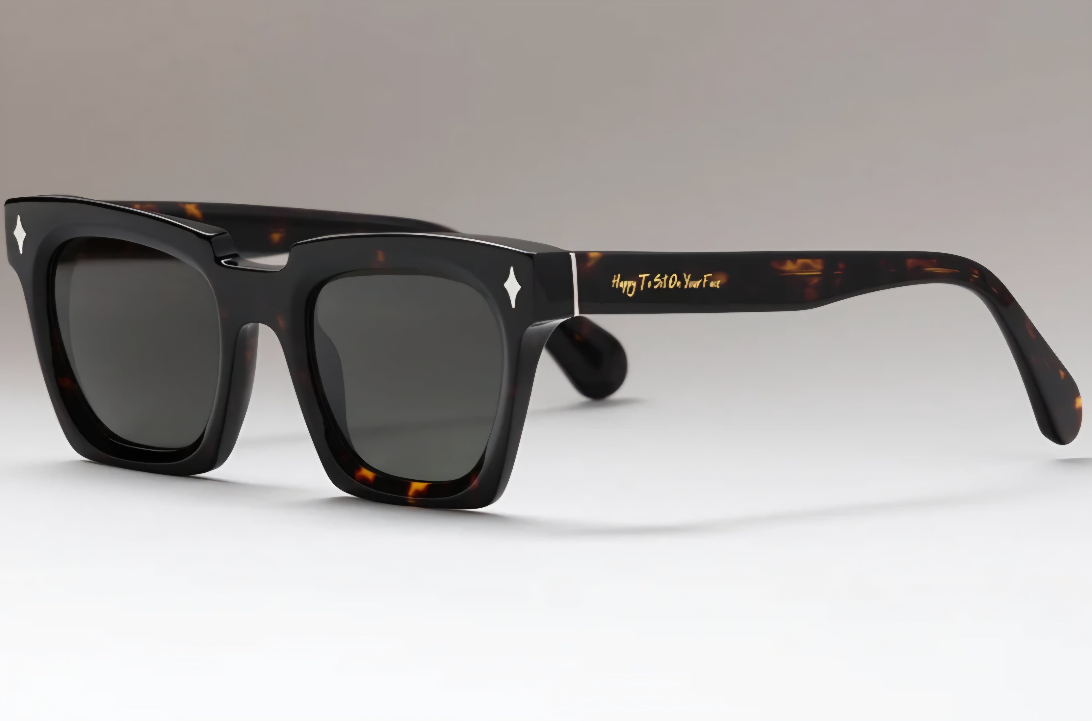 Happy to Sit on Your Face Sunglasses - Dolls Tortoiseshell