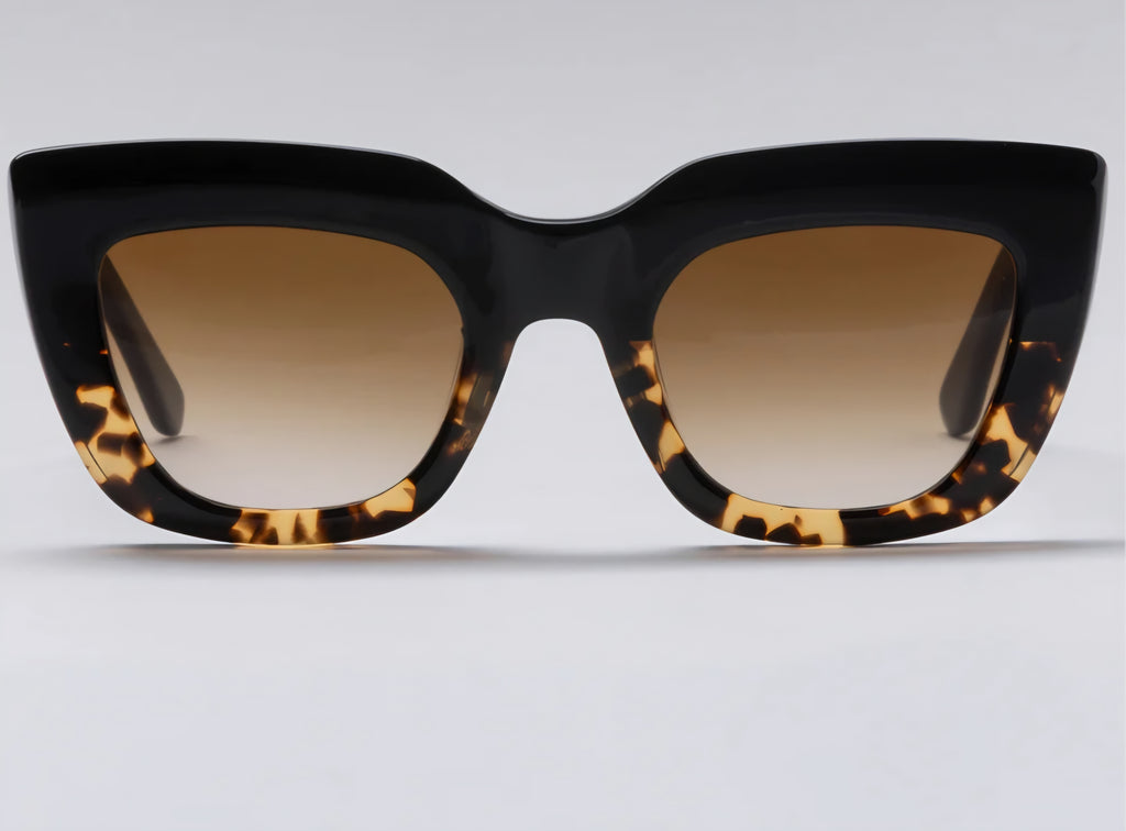 Happy to Sit on Your Face Sunglasses - Harlot Whore Ebony Leopard