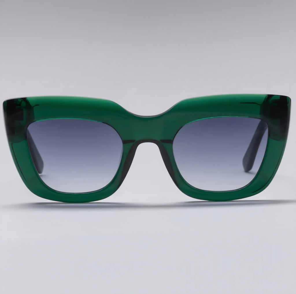 Happy to Sit on Your Face Sunglasses - Harlot Whore Emerald