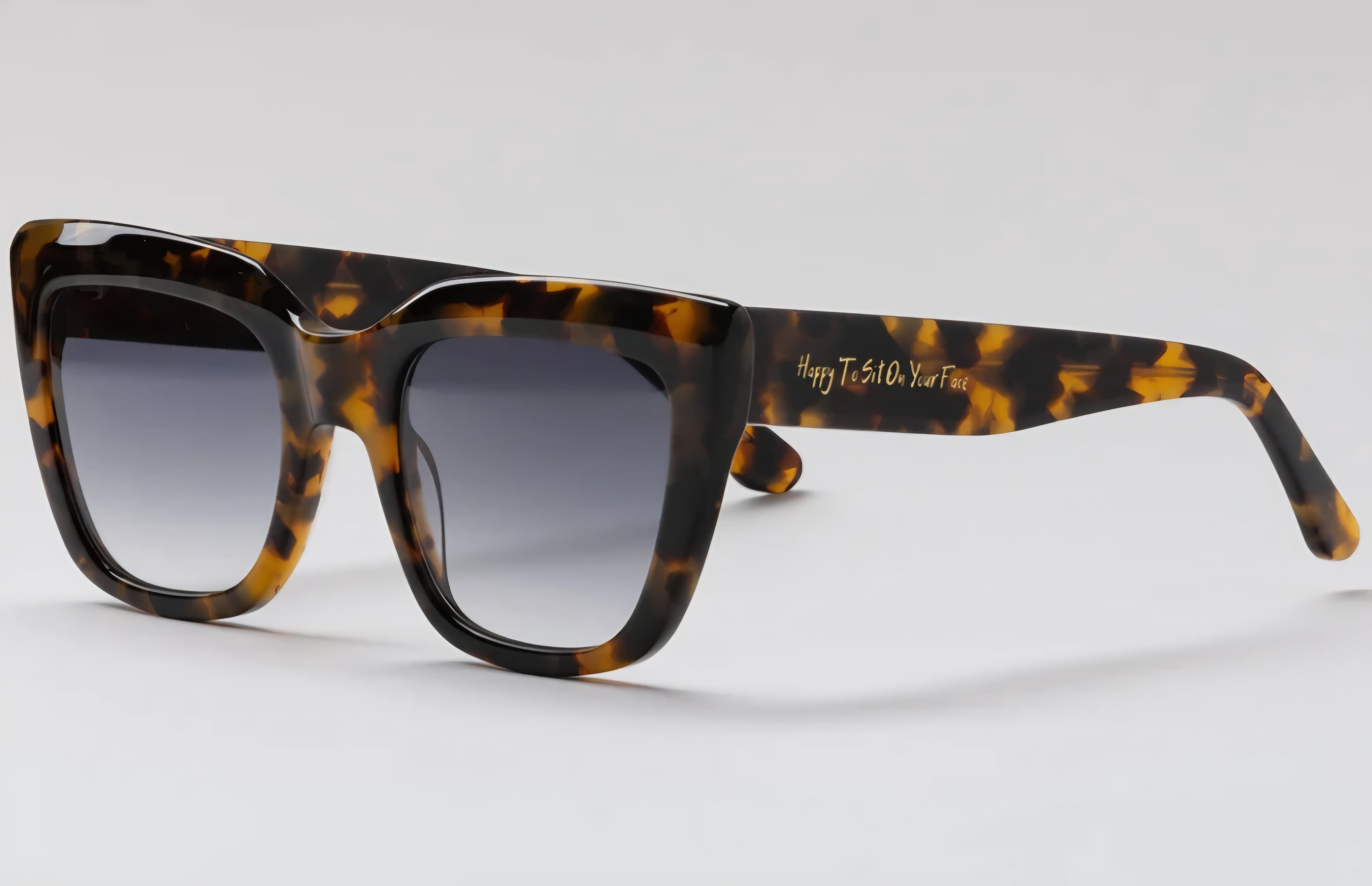 Happy to Sit on Your Face Sunglasses - Twin Peaks Tortoiseshell