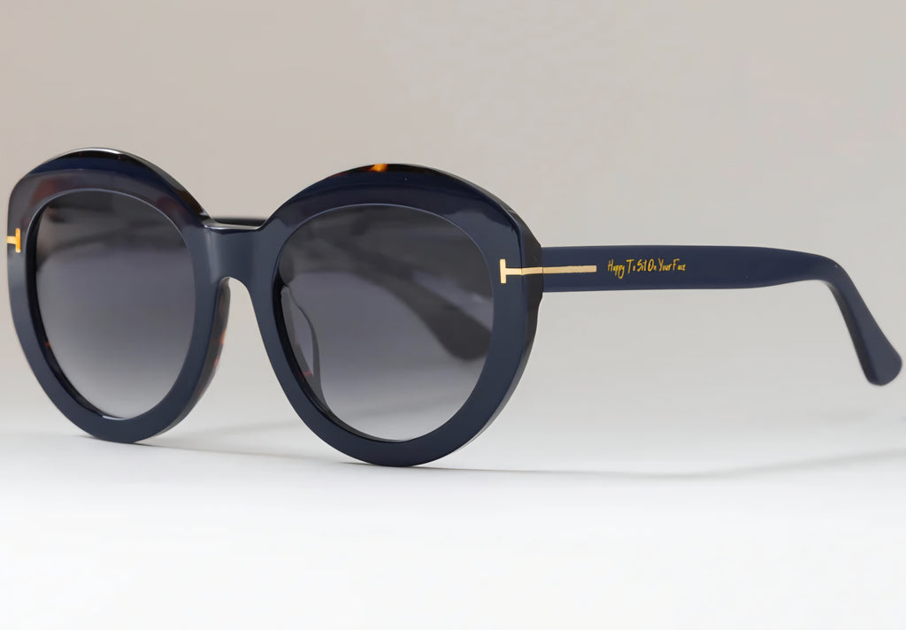 Happy to Sit on Your Face Sunglasses - Vanilla Navy