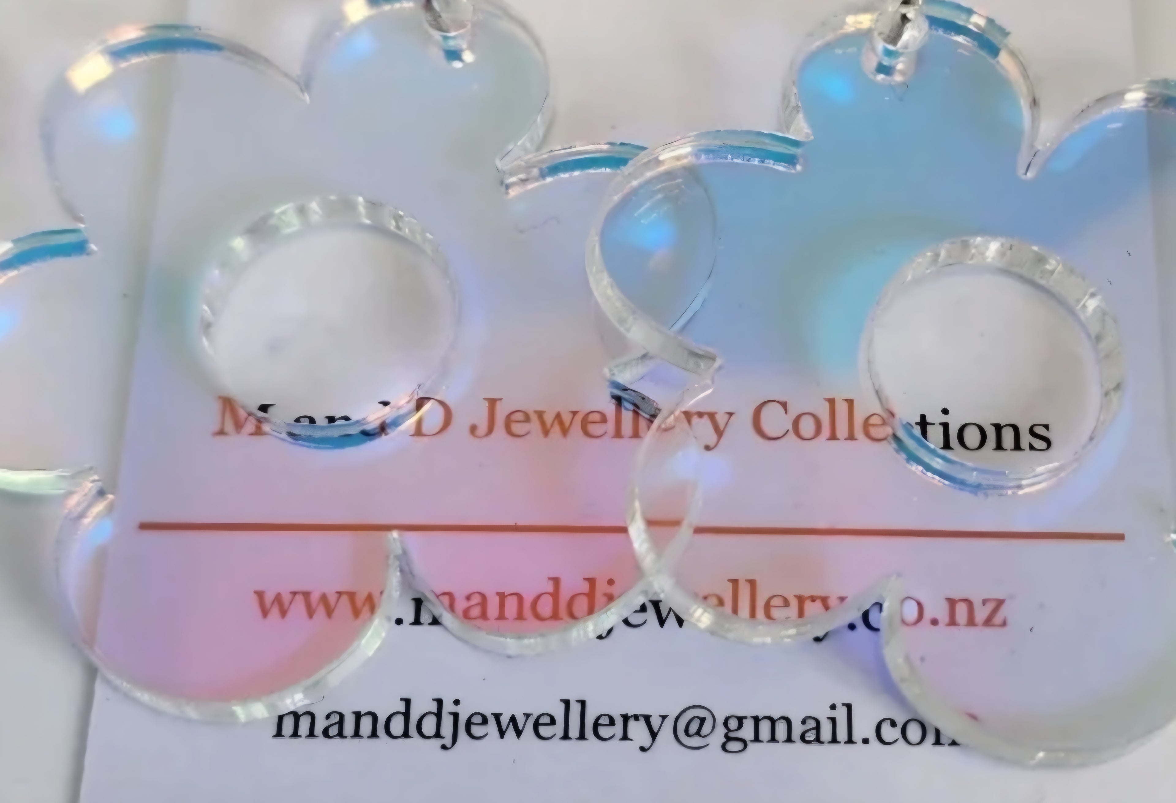 M and D Jewellery - Flora Dangle Earrings - Translucent