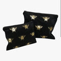 Velvet Bee Cosmetic Bag Set/2 - Black/Gold