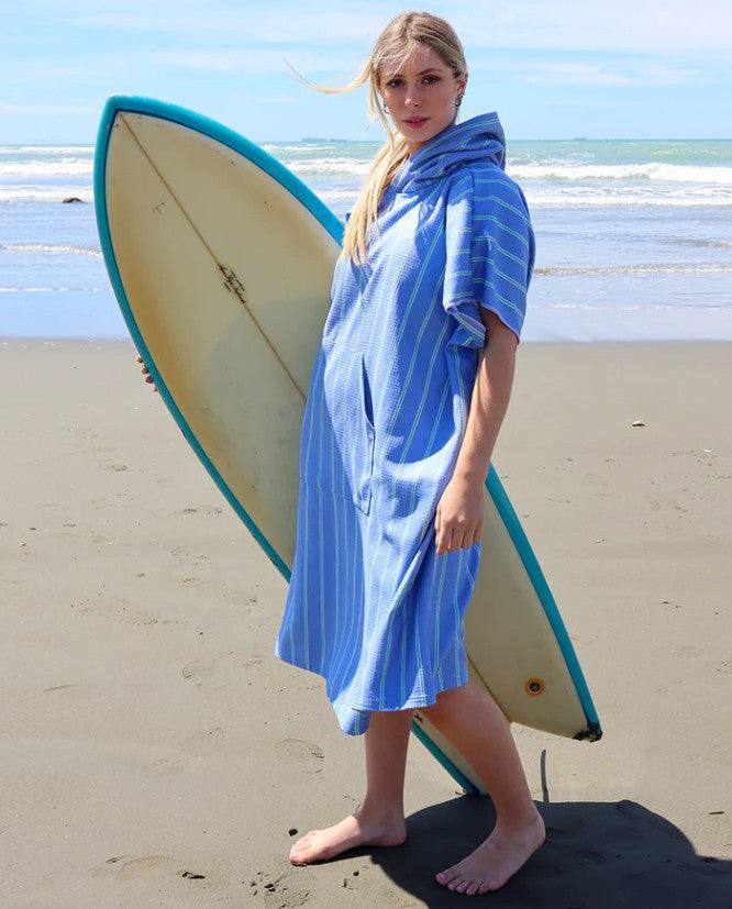 Dark Hampton Hooded Towel - The East Hampton Blue