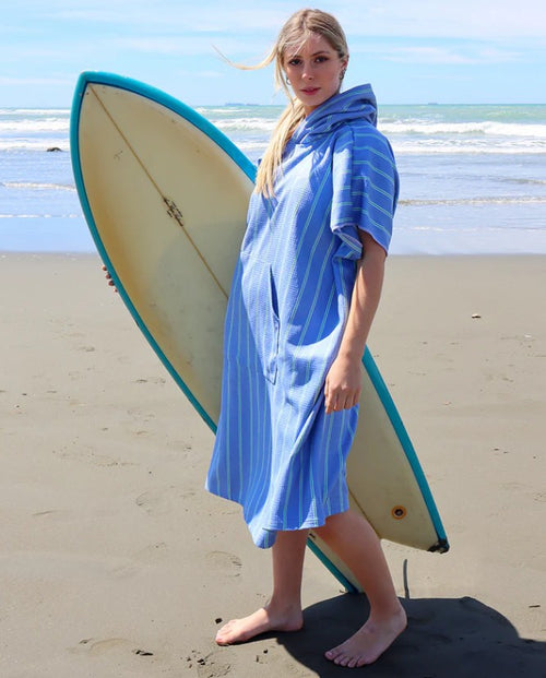 Dark Hampton Hooded Towel - The East Hampton Blue