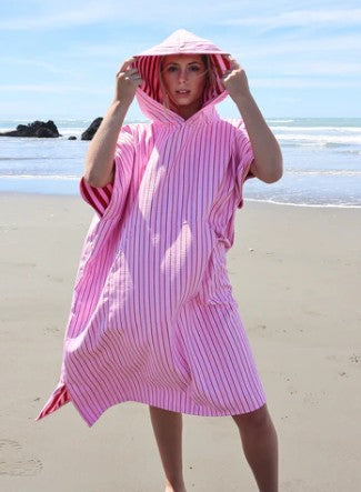 Dark Hampton Hooded Towel - The Sag Harbor Pink