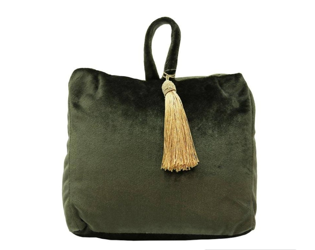 Le Forge Velvet Door Stop - Green